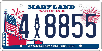 MD license plate 4AX8855