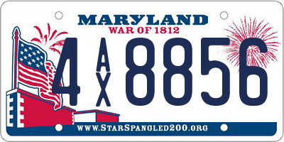 MD license plate 4AX8856