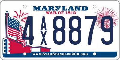 MD license plate 4AX8879