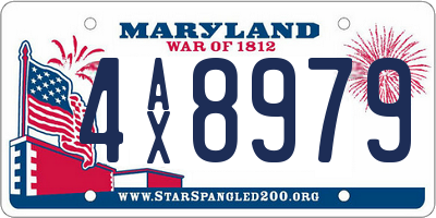 MD license plate 4AX8979