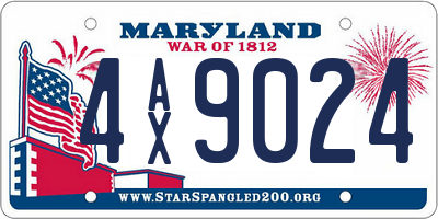 MD license plate 4AX9024