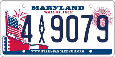 MD license plate 4AX9079