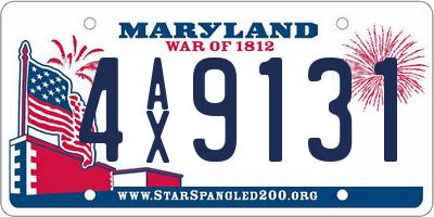 MD license plate 4AX9131