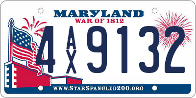 MD license plate 4AX9132