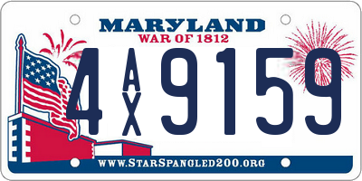MD license plate 4AX9159