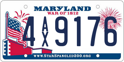 MD license plate 4AX9176