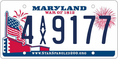 MD license plate 4AX9177