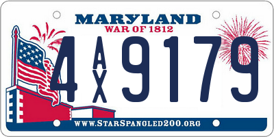 MD license plate 4AX9179