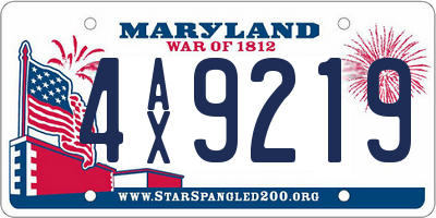 MD license plate 4AX9219