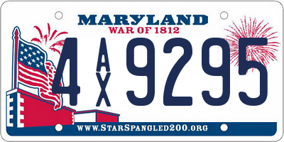 MD license plate 4AX9295