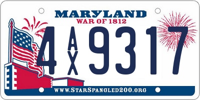 MD license plate 4AX9317
