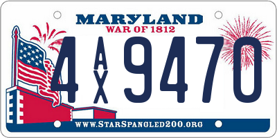 MD license plate 4AX9470