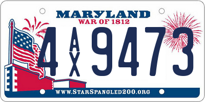 MD license plate 4AX9473