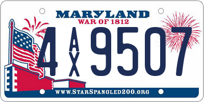 MD license plate 4AX9507