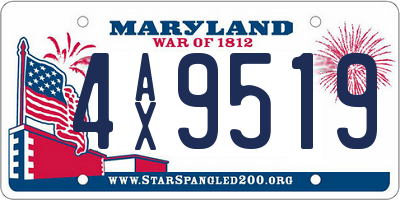 MD license plate 4AX9519