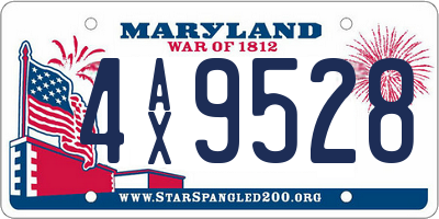 MD license plate 4AX9528