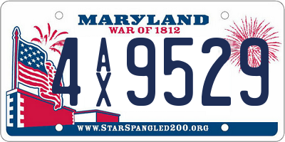 MD license plate 4AX9529