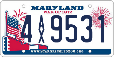 MD license plate 4AX9531