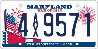 MD license plate 4AX9571