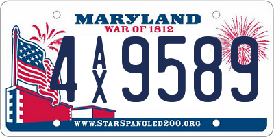 MD license plate 4AX9589