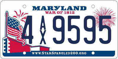 MD license plate 4AX9595