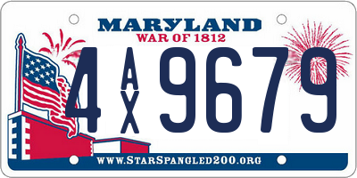 MD license plate 4AX9679
