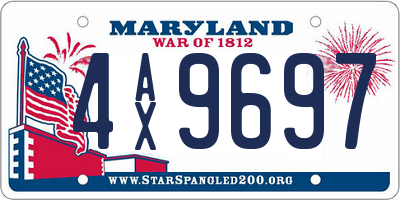 MD license plate 4AX9697