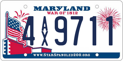 MD license plate 4AX9711