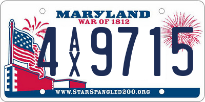 MD license plate 4AX9715