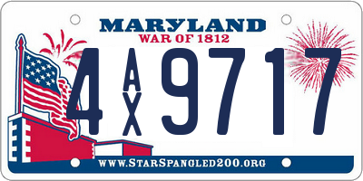 MD license plate 4AX9717