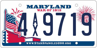 MD license plate 4AX9719