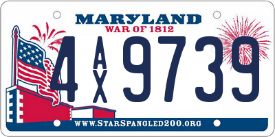 MD license plate 4AX9739