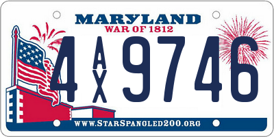 MD license plate 4AX9746