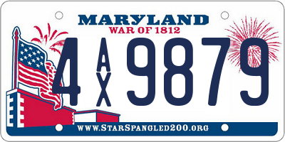 MD license plate 4AX9879