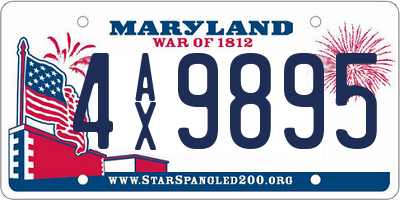 MD license plate 4AX9895