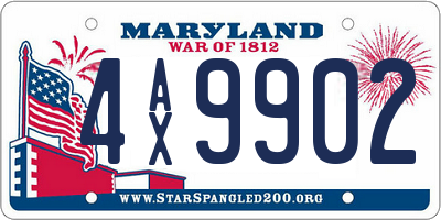 MD license plate 4AX9902