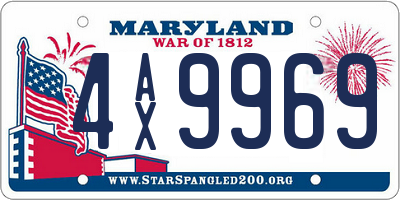 MD license plate 4AX9969