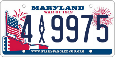 MD license plate 4AX9975