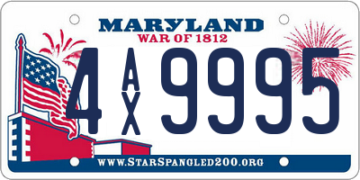 MD license plate 4AX9995