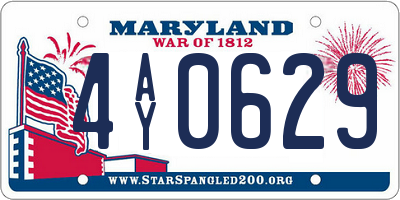 MD license plate 4AY0629