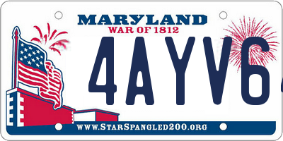 MD license plate 4AYV64