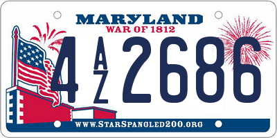 MD license plate 4AZ2686