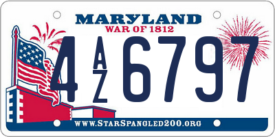 MD license plate 4AZ6797