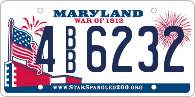 MD license plate 4BB6232