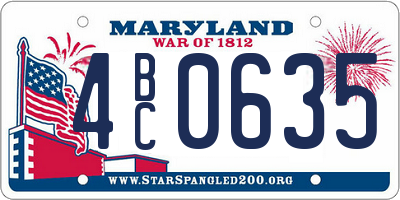 MD license plate 4BC0635