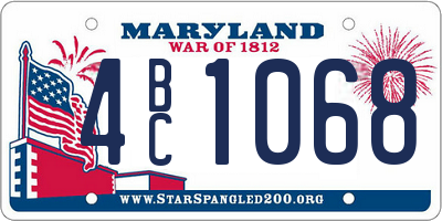 MD license plate 4BC1068