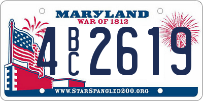 MD license plate 4BC2619