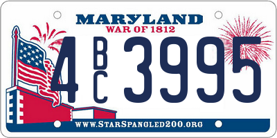 MD license plate 4BC3995