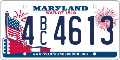 MD license plate 4BC4613