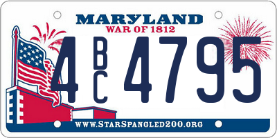 MD license plate 4BC4795